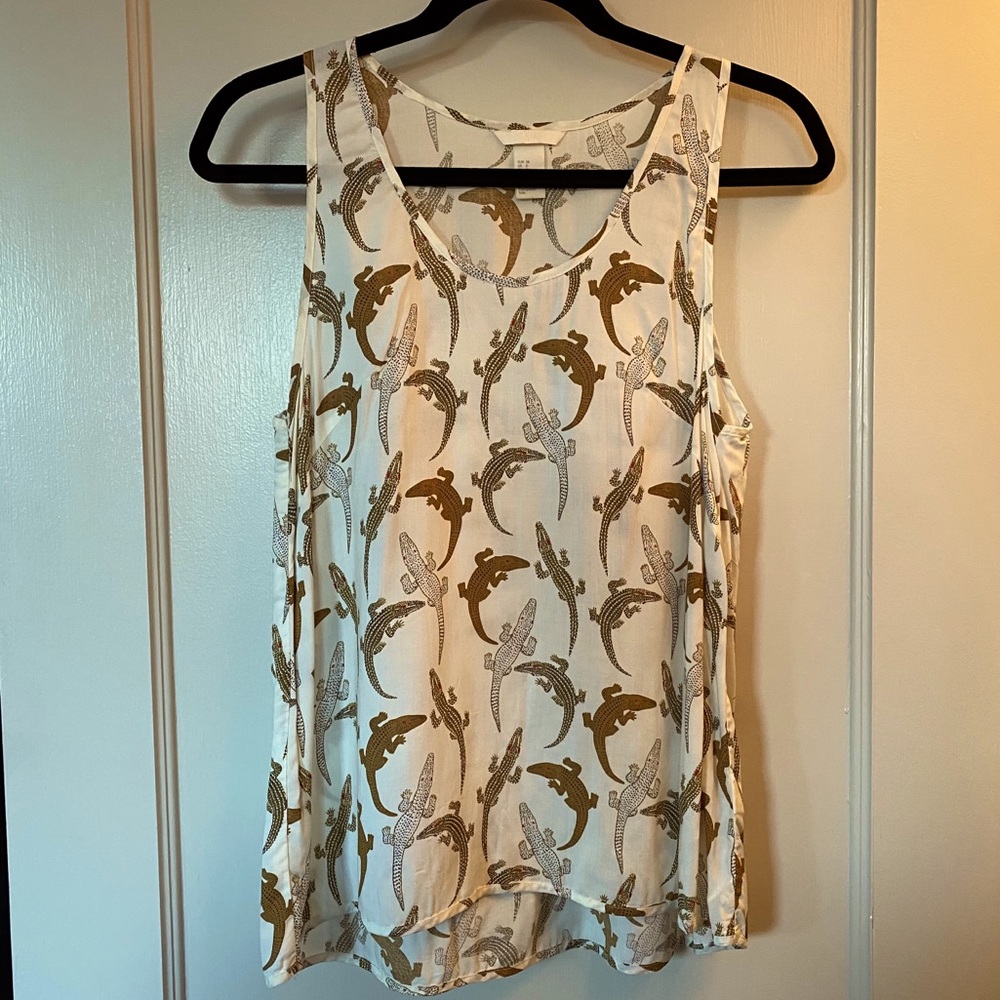 Alligator Motif Blouse